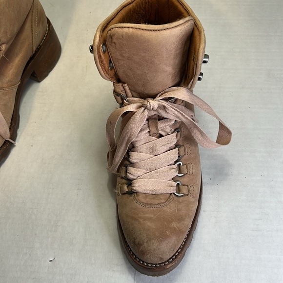 FRYE WOMENS TART PINK BOOTS GENUINE LEATHER ALTA HICKER BOOT IN DUSTY ROSE 9B - Picture 2 of 14